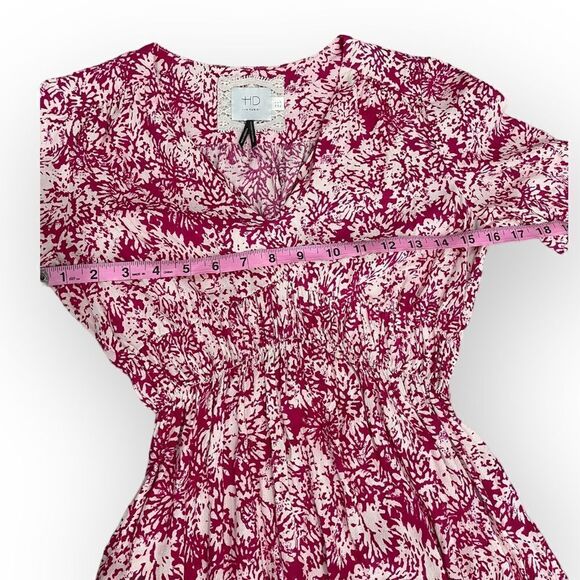 Anthropologie HD In Paris Pink and White Dress Size 0 - Picture 4 of 8